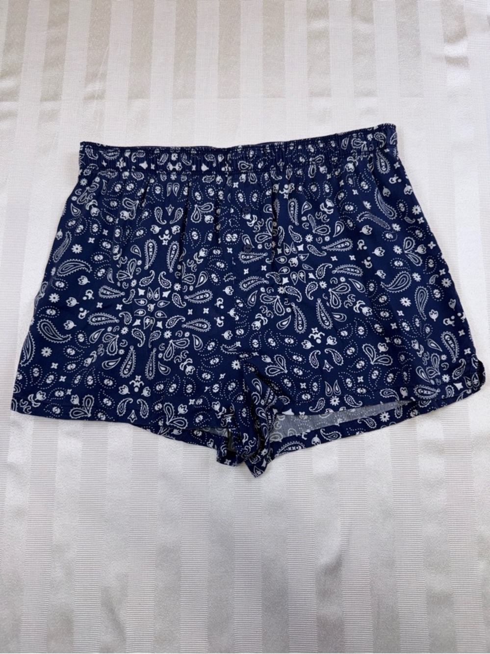 Victoria’s Secret PINK Paisley Lounge Shorts Women’s XS Blue Sleep Pajama Boxer